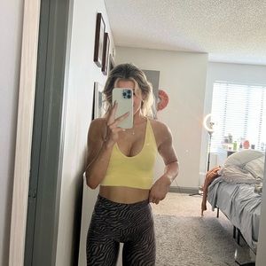 Yellow Tank Crop Top